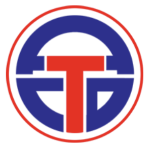 Logo partenaire circulaire rouge et bleu